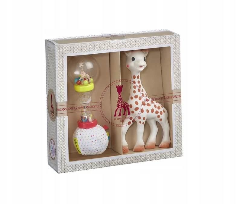 Sophie La Girafe VULLI SOPHIE LA GIRAFFE DOVANŲ RINKINYS SU BARŠKUČIU