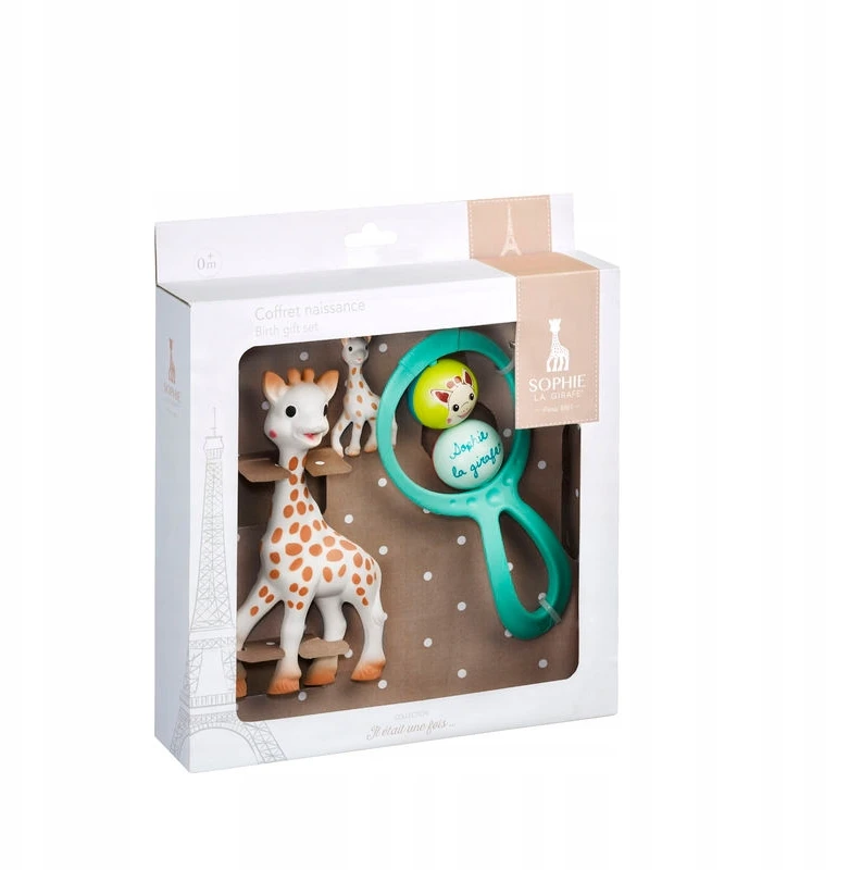 Sophie La Girafe VULLI DOVANŲ DĖŽUTĖ SU ŽAISLŲ RINKINIU "CLASSIC CREATION SET 3"