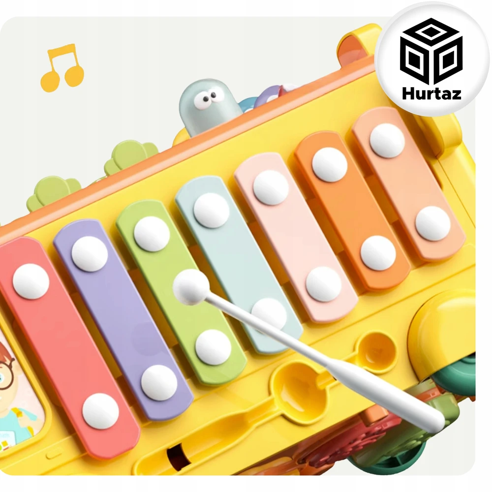 SORTER MOKOMOJO AUTOBUSA INTERAKTYVUS MONTESSORI BLOKAS CULMER HAMMER
