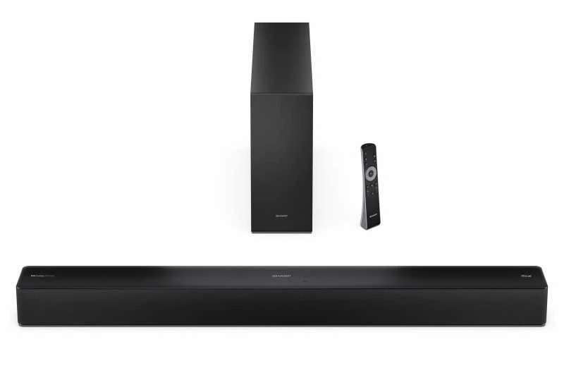 Namų kino sistema Sharp 2.1 Dolby Atmos/DTS Virtual:X Soundbar with Slim Wireless Subwoofer | HT-SBW310 | 330 W | Bluetooth | Belaidė jungtis | Juodas