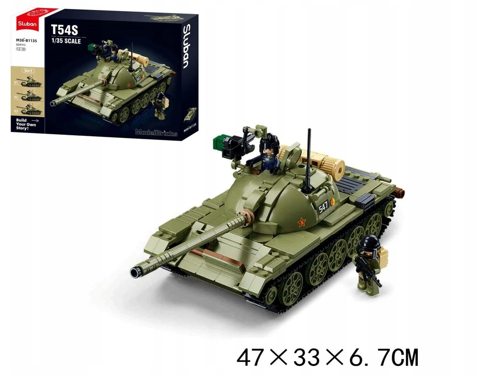 Sovietų tankas T-51 mastelis 1:35 3in1 modelis Sluban 604 el M38-B1135