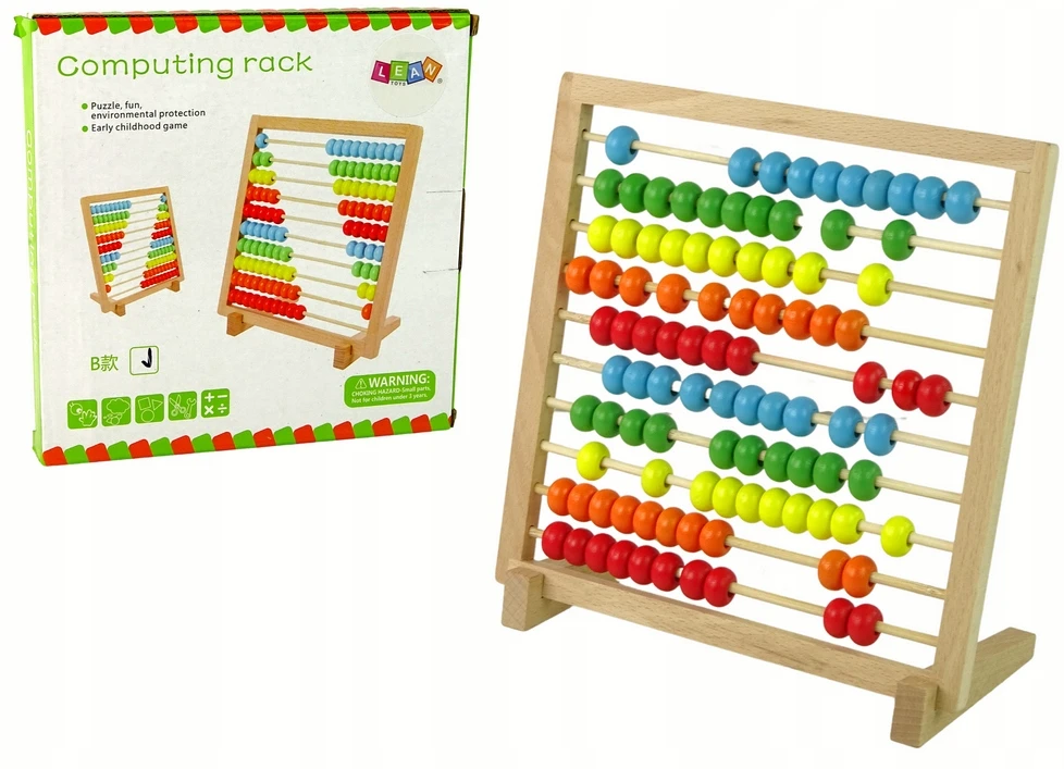 Spalvinga medine skaičiuokle Lean Toys