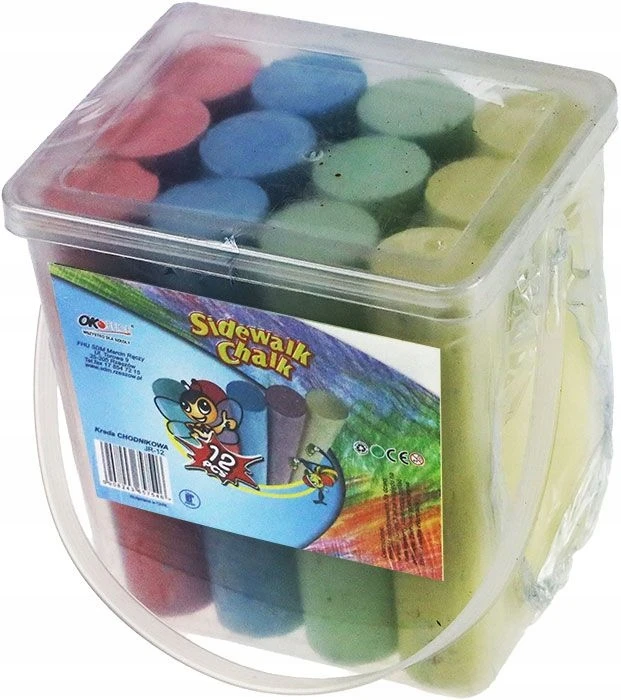Spalvinga MIX šaligatvio kreida vaikams žaisti Jumbo 12 vnt