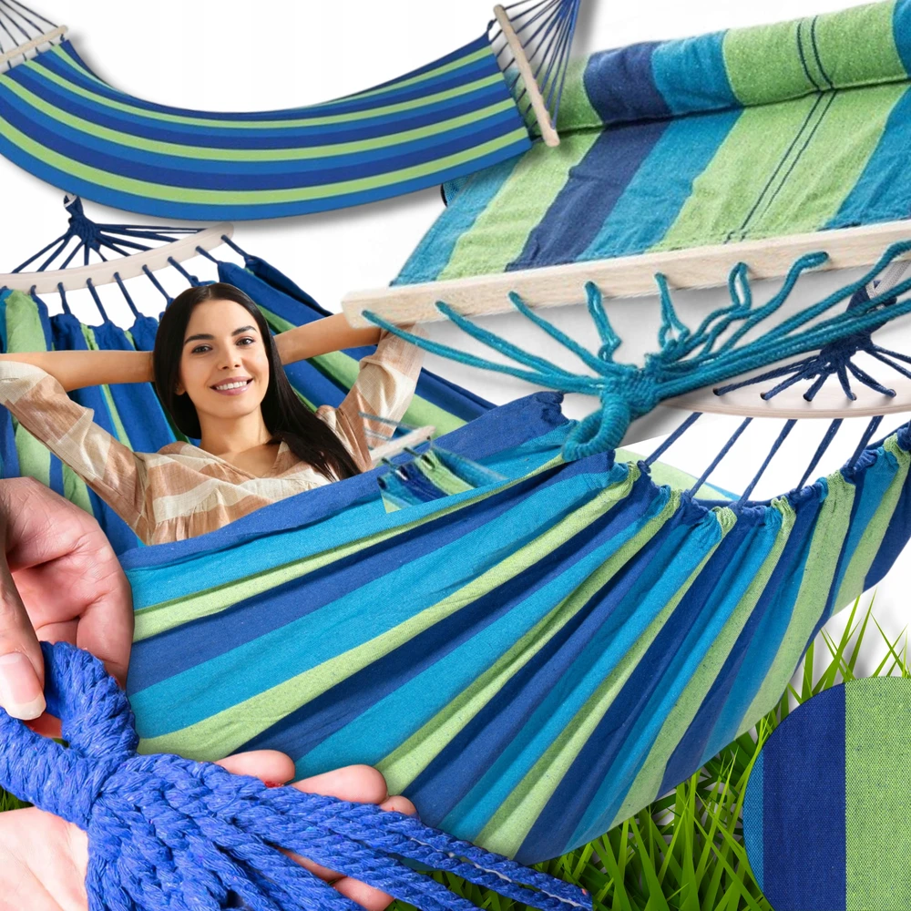 Verk Group Sodo hamakas su mediniu rėmu 200x80 cm