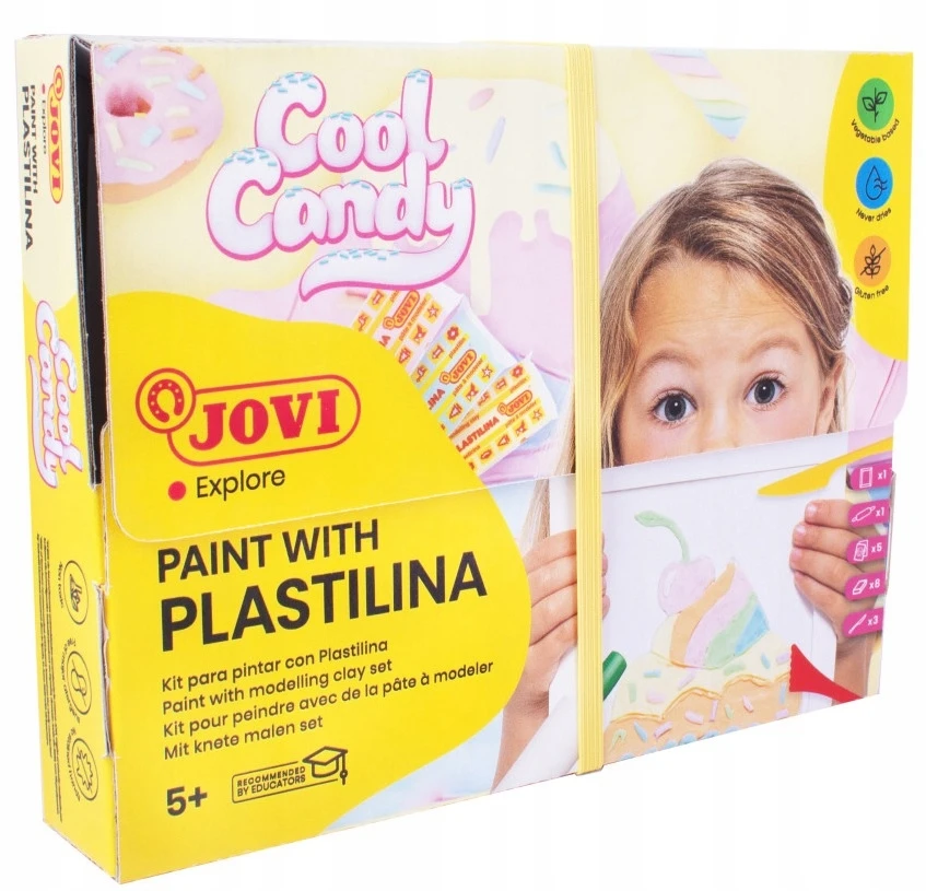 Spalvinimo plastilinu rinkinys JOVI COOL CANDY, su priedais