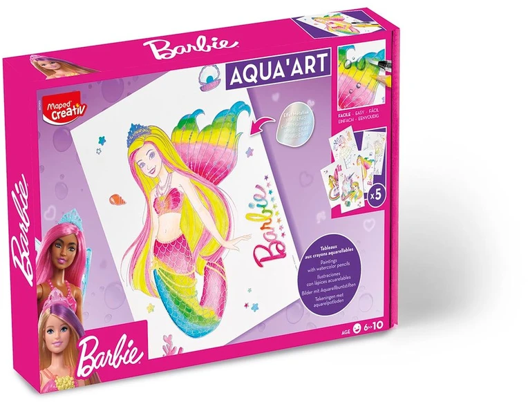 Spalvinino rinkinys Maped Creativ Barbie Aqua Art
