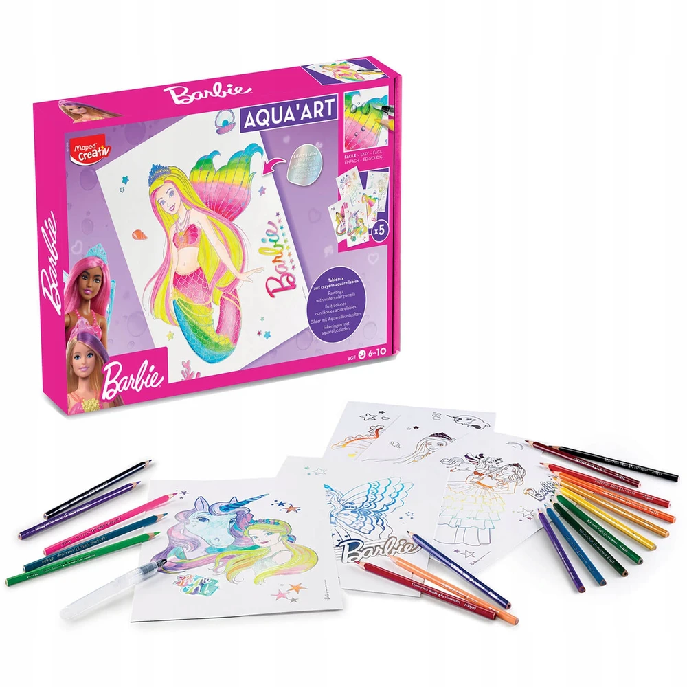 Spalvinino rinkinys Maped Creativ Barbie Aqua Art