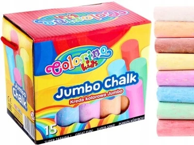 COLORINO CREATIVE JUMBO spalvota kreida dėžutėje su rankena 15 vnt, 65825PTR