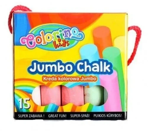 COLORINO CREATIVE JUMBO spalvota kreida dėžutėje su rankena 15 vnt, 65825PTR