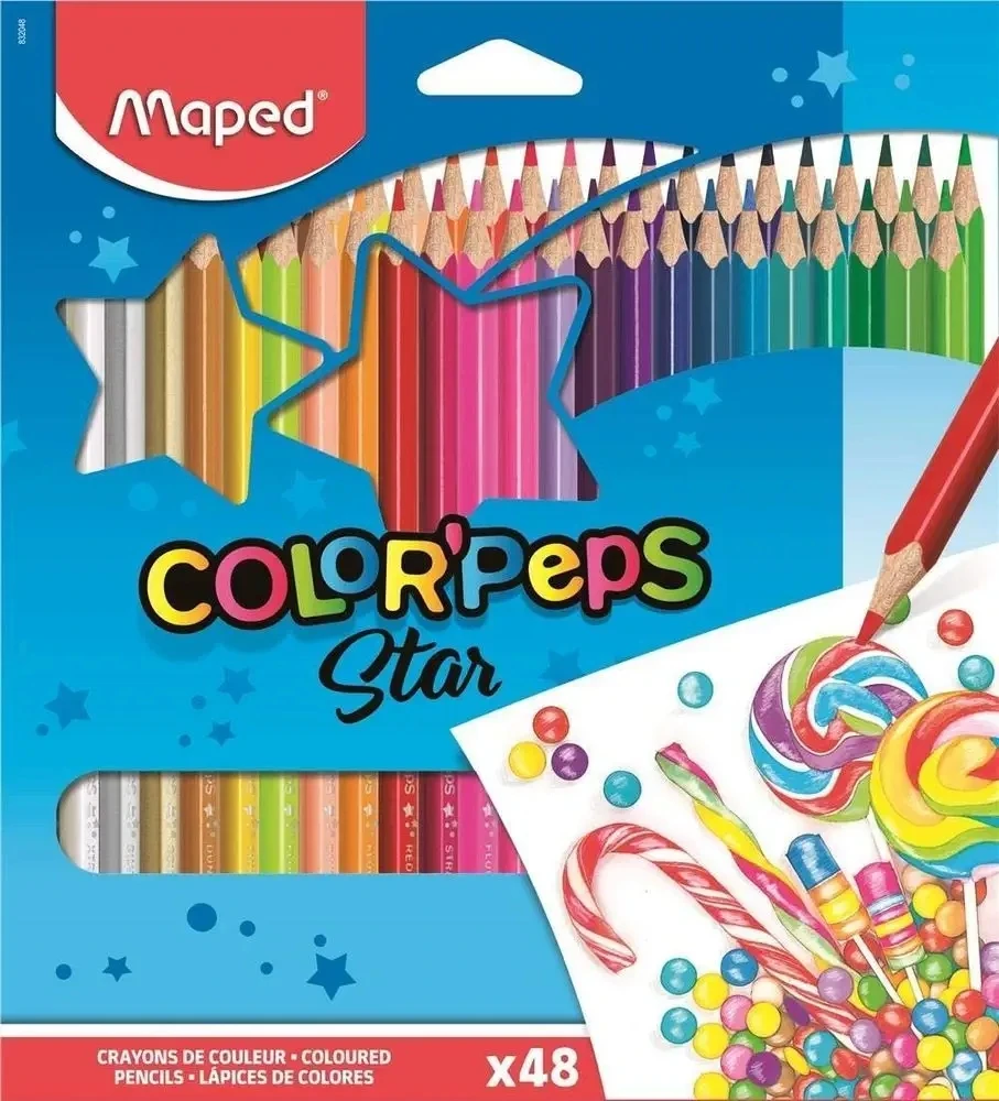 Spalvotas pieštukas Maped ColorPeps Star FSC 48vnt.