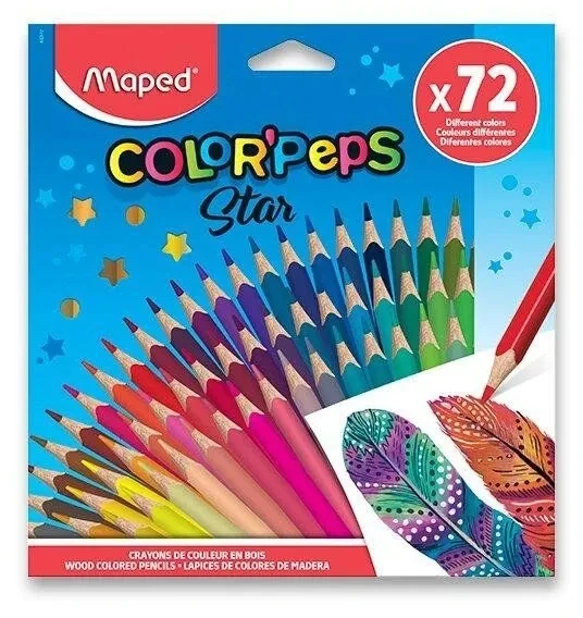 Spalvotas pieštukas Maped ColorPeps Star 72vnt.