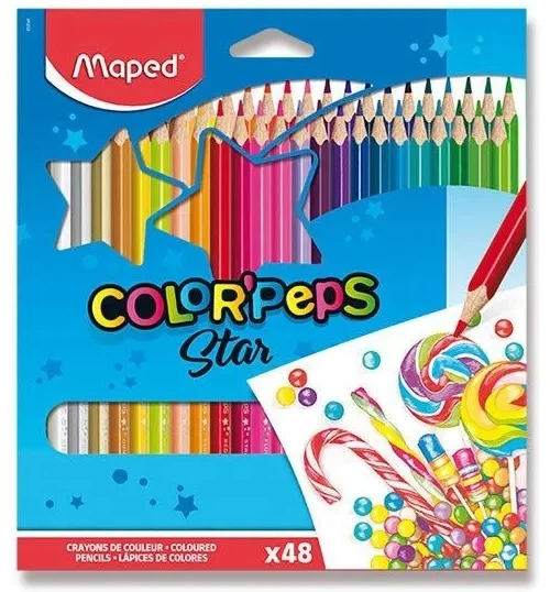 Spalvotas pieštukas Maped ColorPeps Star FSC 48vnt.