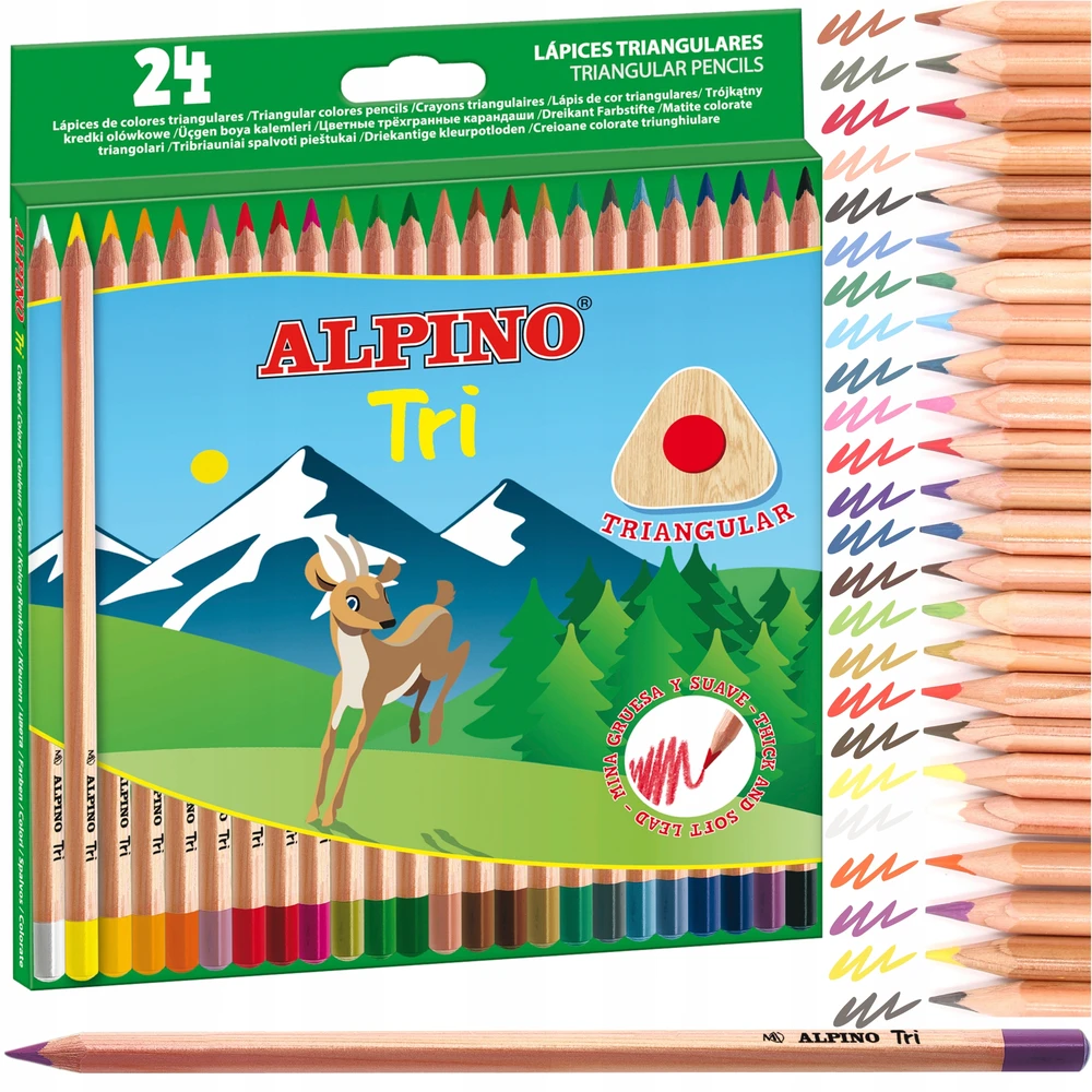 Pieštukai spalvoti ALPINO TRI 24sp
