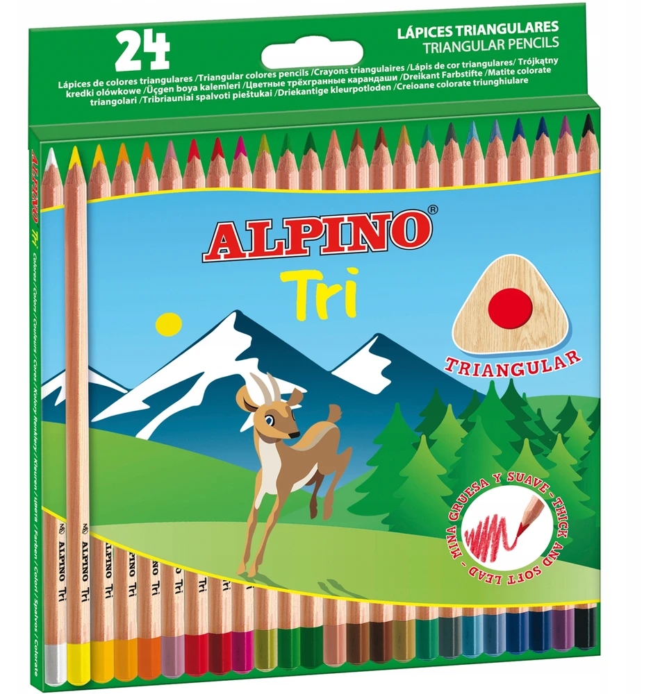 Pieštukai spalvoti ALPINO TRI 24sp