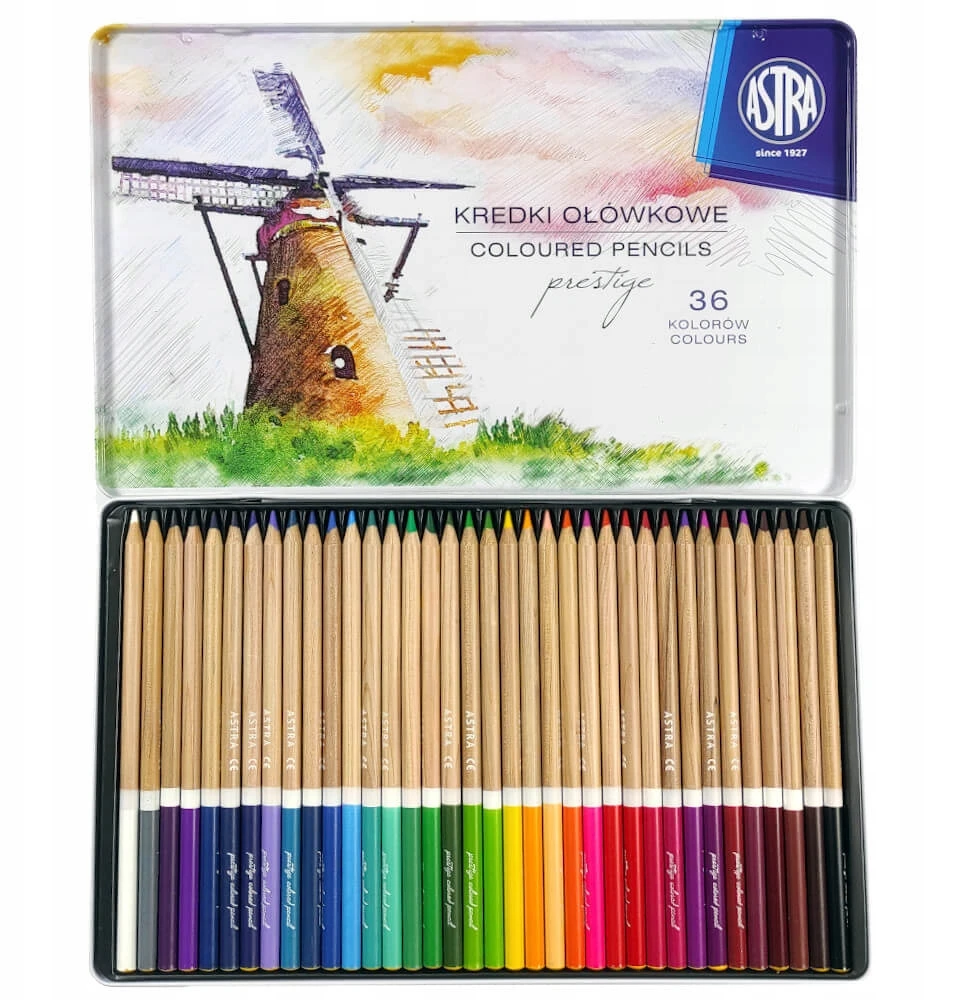Spalvoti pieštukai Astra, 36 vnt