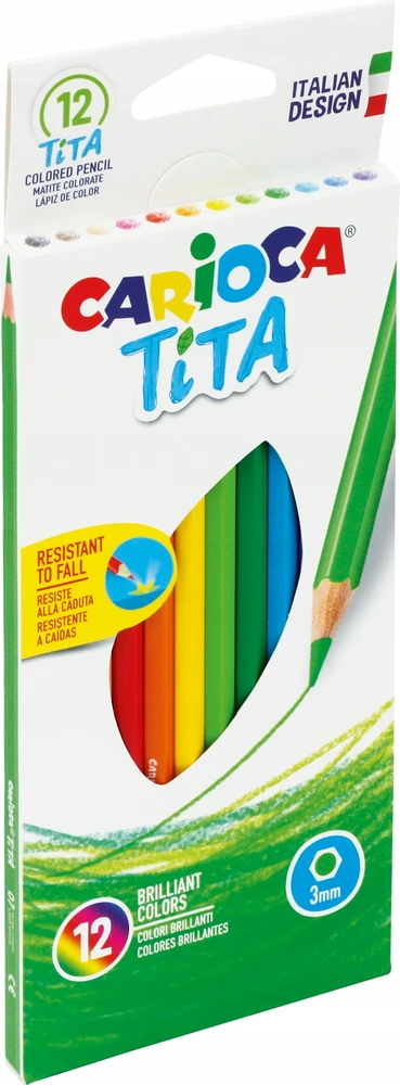 Spalvoti pieštukai Carioca Tita, 12 spalvų