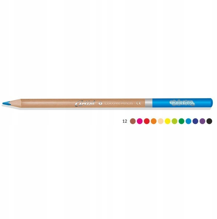 Spalvoti pieštukai COLORINO Artist 12 spalvų, metalinėje dėžutėje