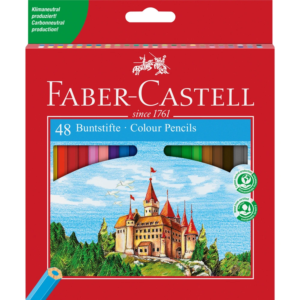 Spalvoti pieštukai Faber-Castell Castle, 48 spalvų