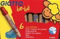 Spalvoti pieštukai Fila, Giotto BE-BE, 6 spalvos, su drožtuku, 466400