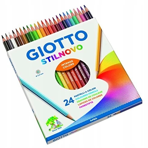 Spalvoti pieštukai Fila Giotto Stilnovo, 24 spalvų