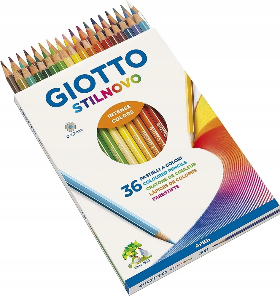 Spalvoti pieštukai Fila Giotto Stilnovo, 36 spalvų