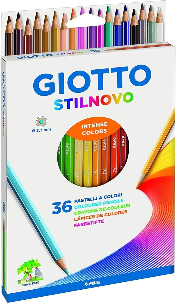 Spalvoti pieštukai Fila Giotto Stilnovo, 36 spalvų