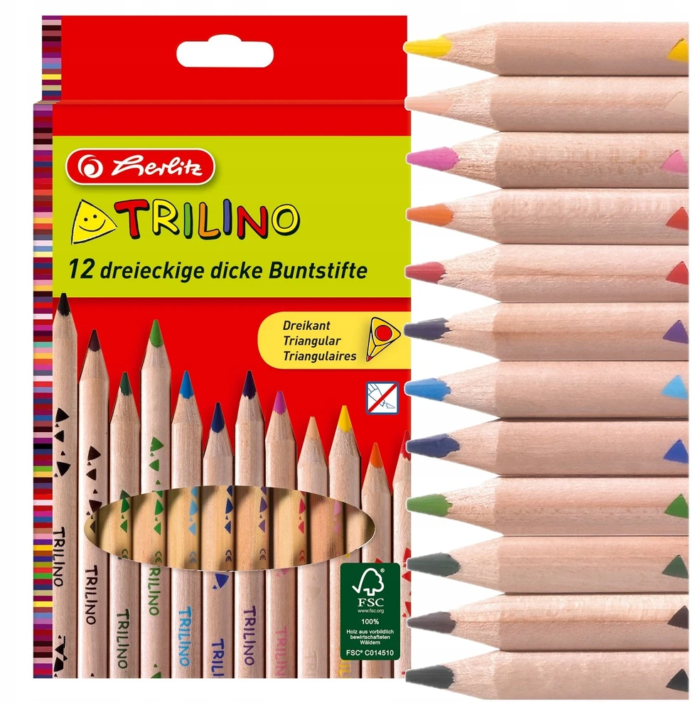 Spalvoti pieštukai Herlitz, 12 vnt.