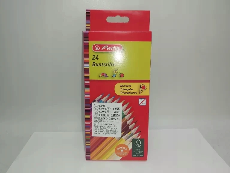 Herlitz Pieštukai spalvoti trikampai 24sp
