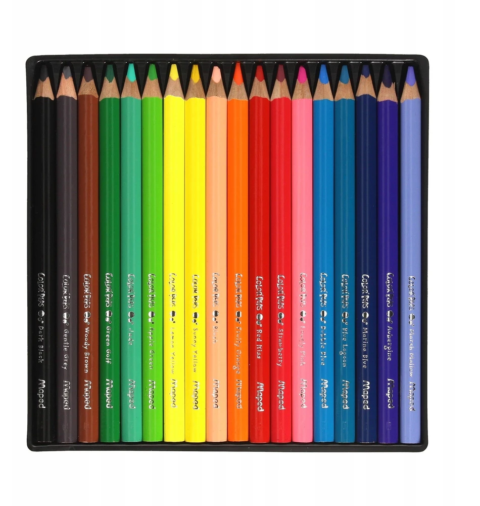 Spalvoti pieštukai Maped Colorpeps Jumbo, 18 spalv.