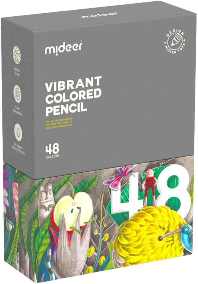 Spalvoti pieštukai MiDeer, 48 vnt.