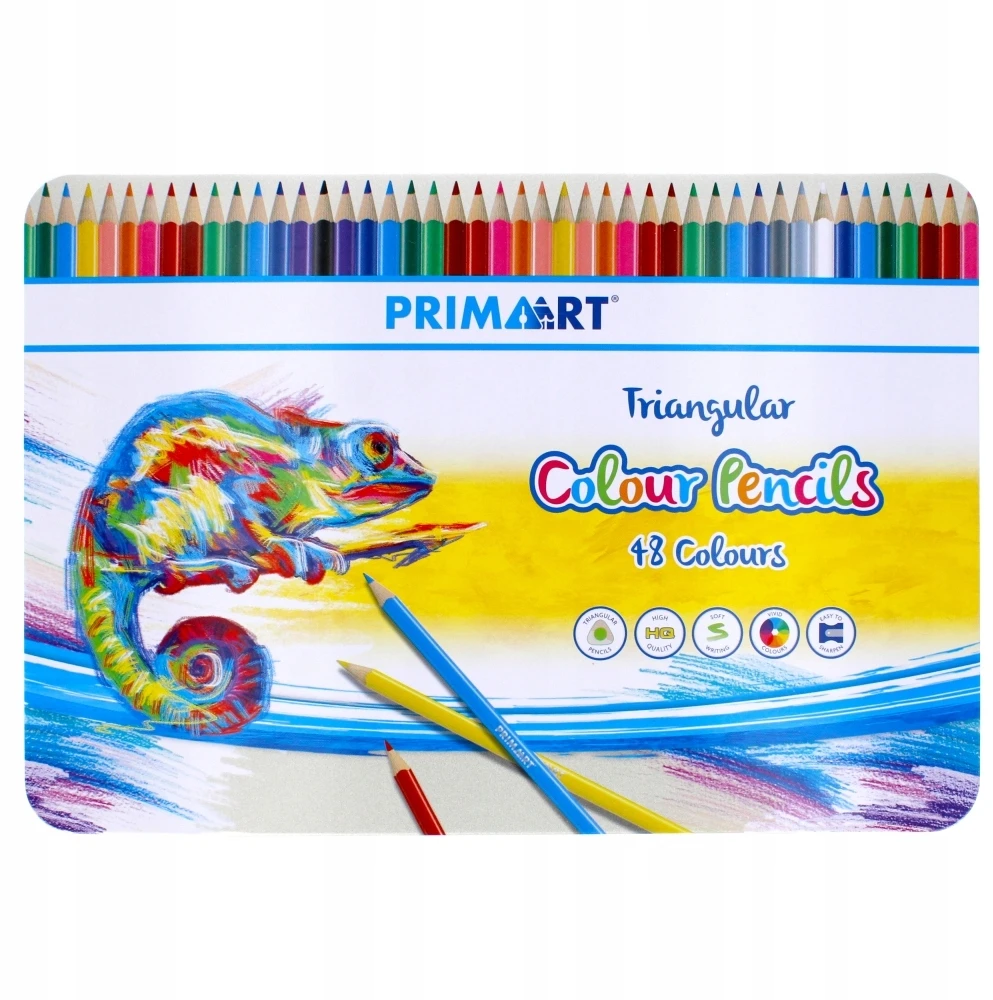Starpak Spalvoti pieštukai Prima Art, 48 vnt., trikampiai