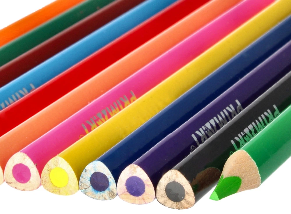 Spalvoti pieštukai Prima Art Jumbo, 12 vnt.