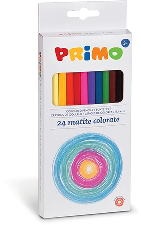 Spalvoti pieštukai PRIMO, 24 spalvų