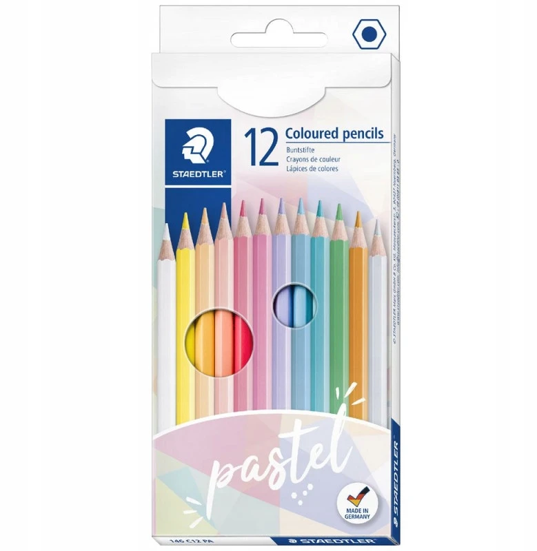 Spalvoti pasteliniai pieštukai STAEDTLER, 12 vnt.