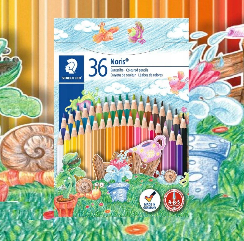 Spalvoti pieštukai STAEDTLER Noris Club 144, 36 spalvų.