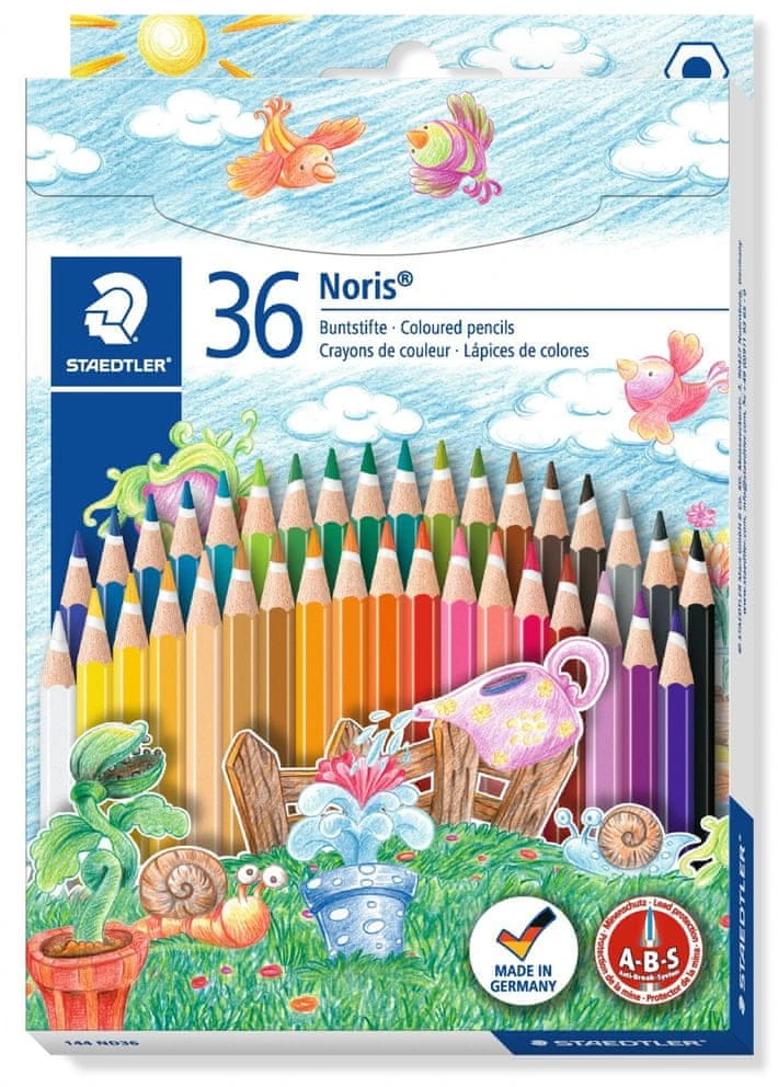 Spalvoti pieštukai STAEDTLER Noris Club 144, 36 spalvų.