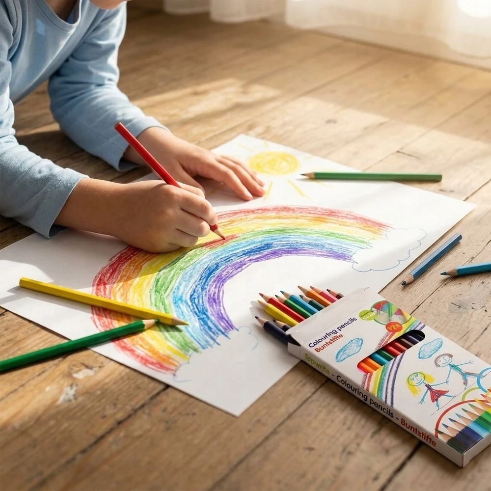 Topwrite - Pieštukas crayons 12 colours