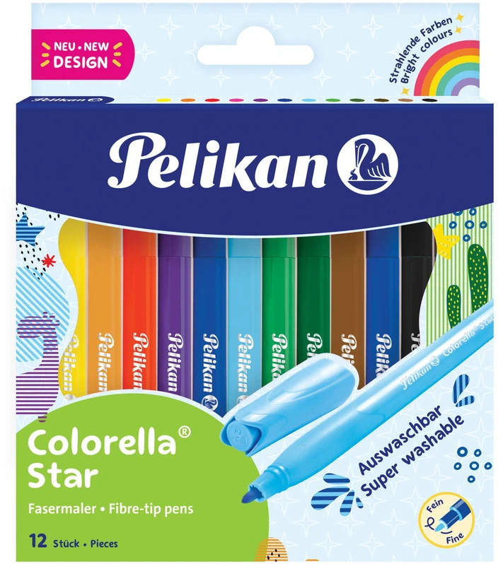 Pelikan Pieštukai spalvoti stori trikampiai 12sp COMBINO