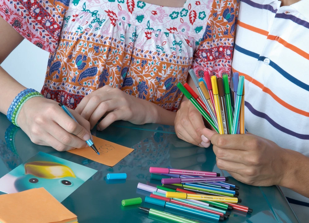 Spalvoti rašikliai Stabilo Pen 68, 12 spalvų