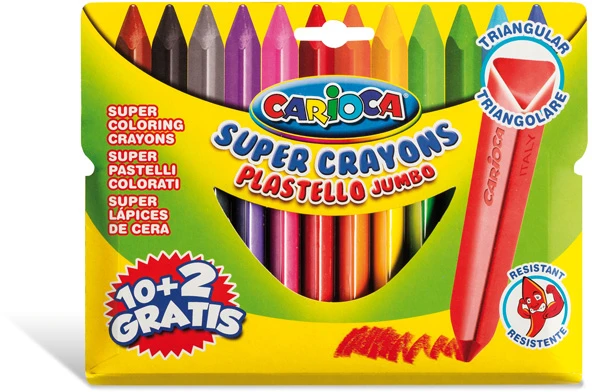 Spalvotos kreidelės Carioca, 12 vnt.
