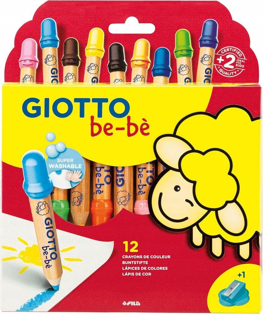 Fila Spalvotų pieštukų rinkinys Giotto Be-Bè, 12 vnt.