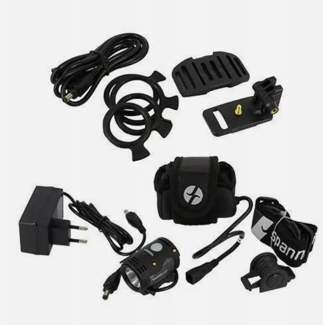 Spanninga Dviračio priekinis apšvietimas - THOR - 1100 - LED CREE® - Įkraunamas per USB - Juodas