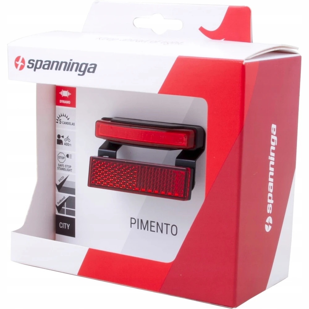 Spanninga Pimento galiniai žibintai su dynamo ir reflektoriumi