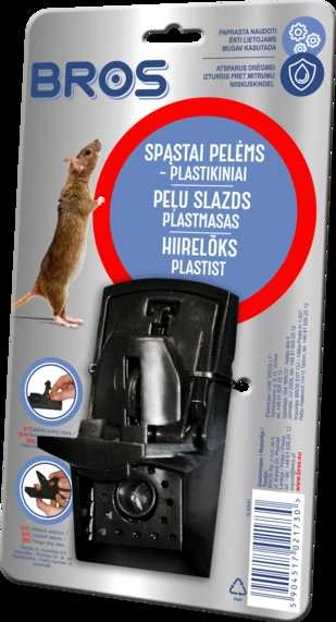 Plastikiniai spąstai pelėms BROS, 1 vnt.