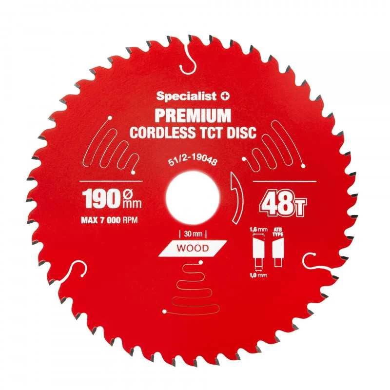 SPECIALIST+ pjovimo diskas Cordless 190x48Tx30mm