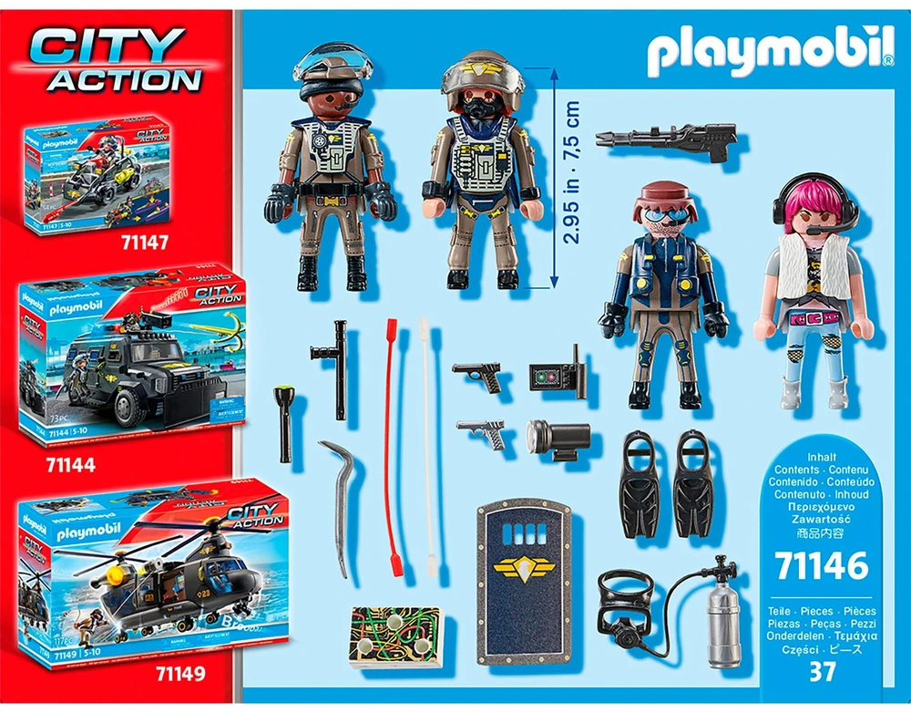 PLAYMOBIL CITY ACTION Specialiųjų pajėgų komanda 71146