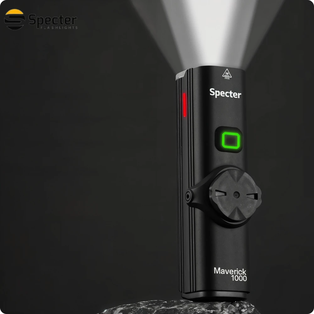 Specter DVIRAČIO PRIEKINIS LEMPAS Galingas 1000 lm USB C su Powerbank funkcija MAVERICK