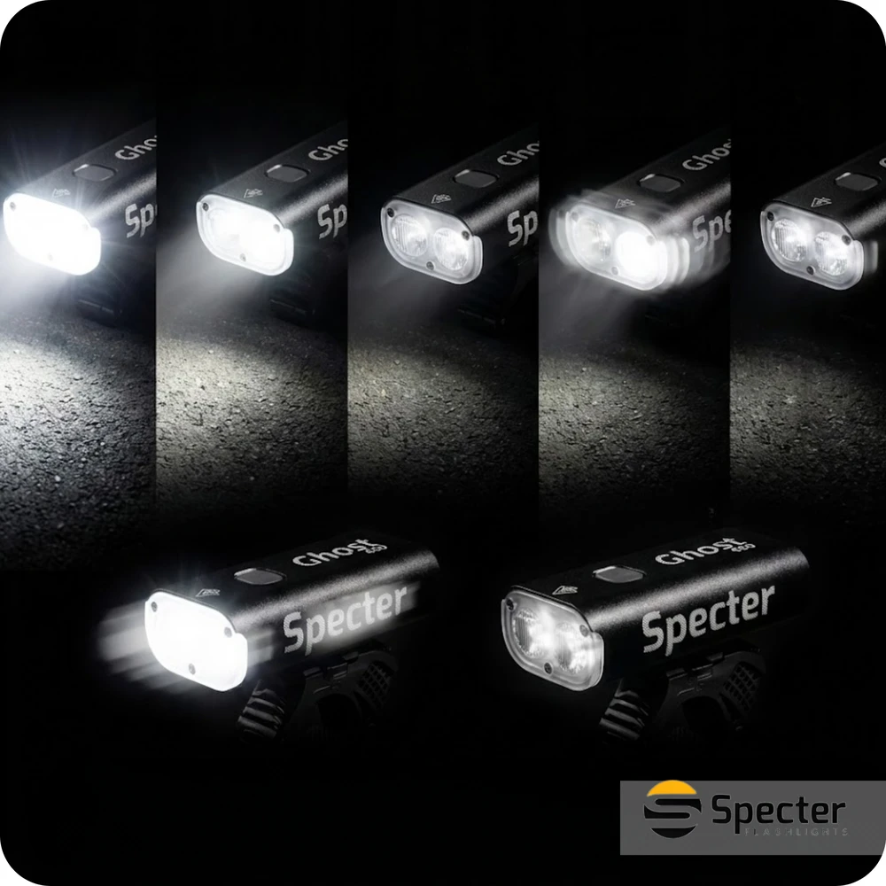 Specter LED DVIRAČIO PRIEKINIS LEMPAS USB C su Powerbank 650 LM 4400MAH funkcija