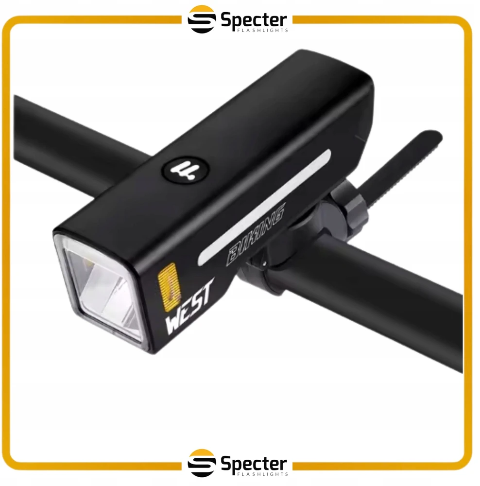 Specter LED DVIRAČIO PRIEKINIS LEMPAS USB C su powerbank funkcija WEST BIKING 1000LM