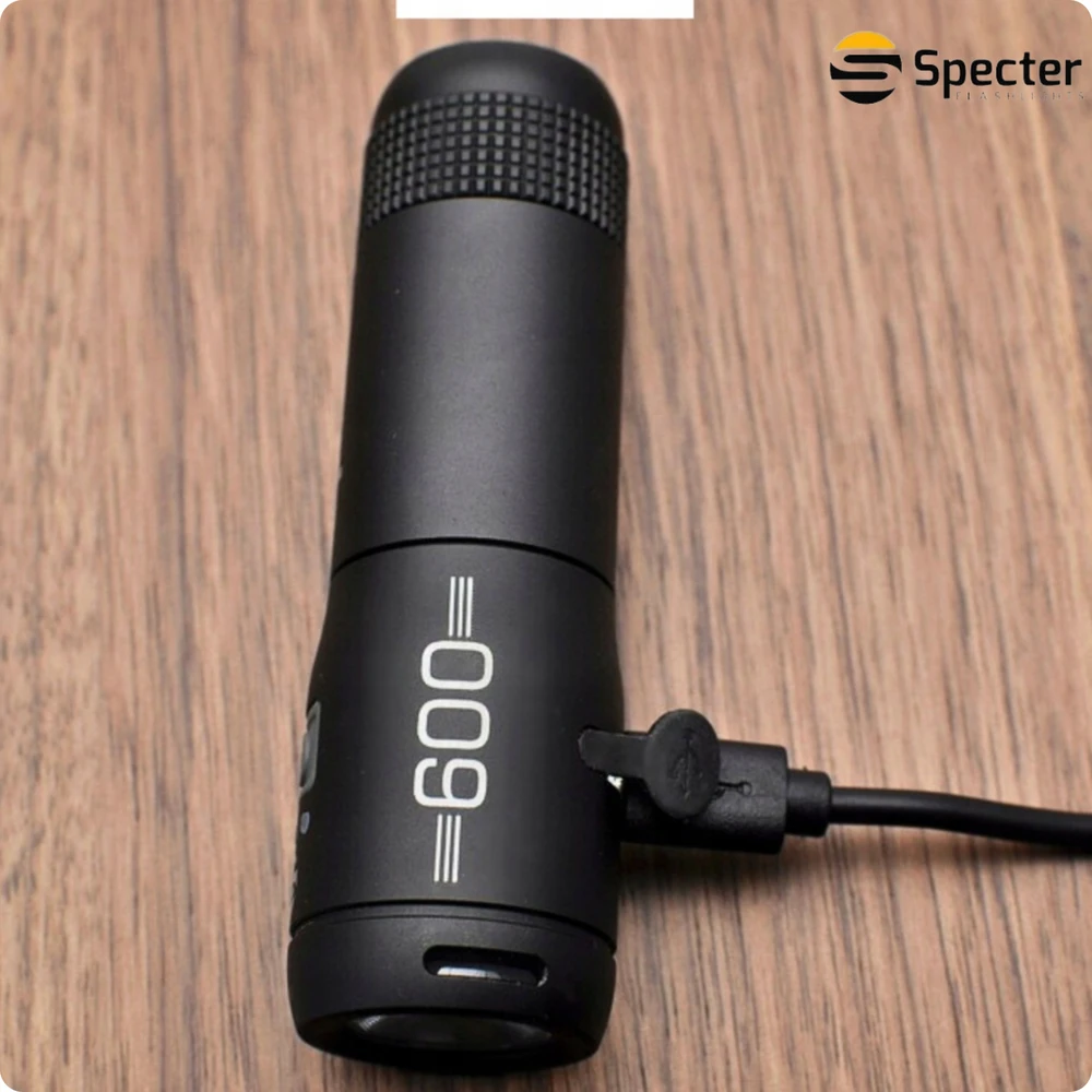 Specter LED dviračio žibintas 600 LM USB vandeniui atsparus žibintas dviračiui